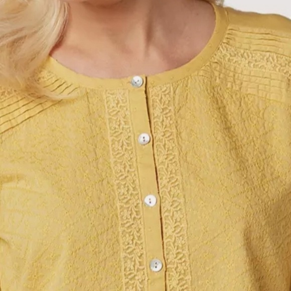 LOGO Cotton Blend Embroidered Knit Button Down Shirt - Picture 4 of 12